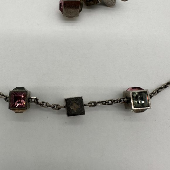 Louis Vuitton Pre-Loved Dice Jewelry Necklace and Earrings with LV Pouch - Picture 6 of 11